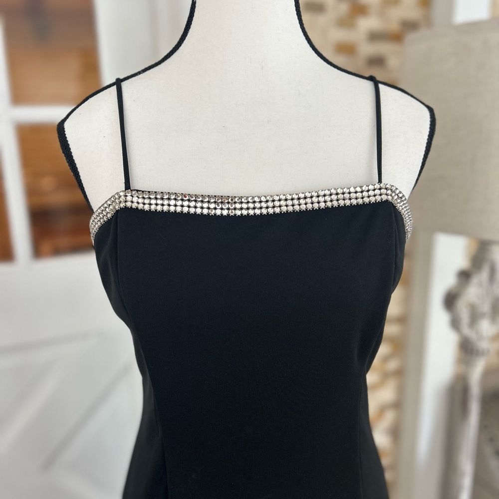 Vintage FAVIANA formal gown Elegant Black Maxi Dress - Picture 5 of 14